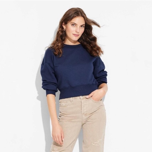 Wild Fable Navy Blue Women's Sweatshirt - Picture 1 of 5